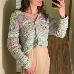 Hand Knit Spring Fairy Cardigan